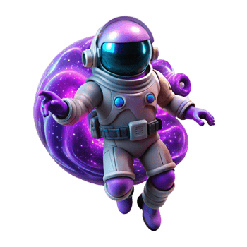 impressive abstract A Lone Astronaut Clad in a Bioluminescent exclusive png