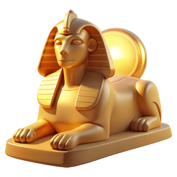 serene creative Serene Sphinx in the Desert 4K png