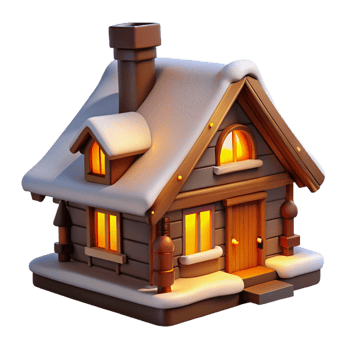 stunning creative A Traditional Swiss Chalet Snow Covered original png