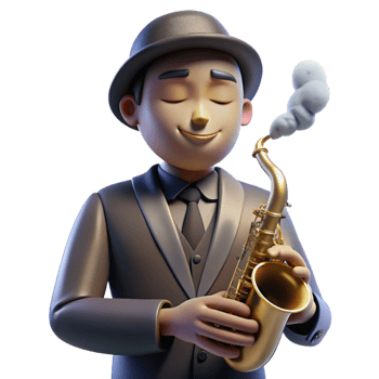 beautiful abstract Portrait of a Melancholic Musician with C original png