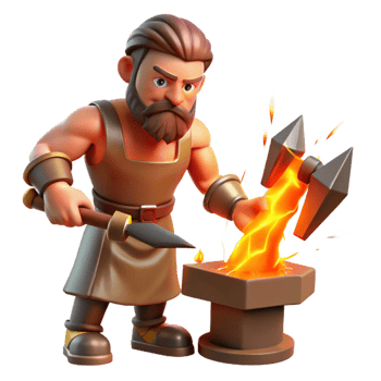 beautiful abstract Hephaestus Forging Lightning Bolts in Hi genuine png