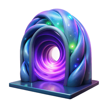 vibrant minimalist A Portal Opening to Another Dimension S detailed png