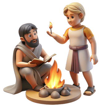 wonderful vintage A Wise Chiron Teaching Achilles Lit By detailed png