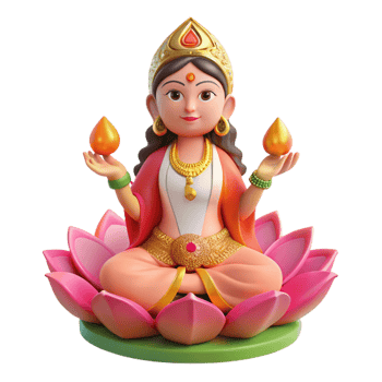 serene contemporary A Serene Portrayal of the Hindu Goddess authentic png