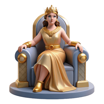 magnificent modern Hera Seated on a Throne Regal Pose Intr premium png