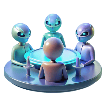 impressive modern A Group of Alien Diplomats with Diverse exclusive png