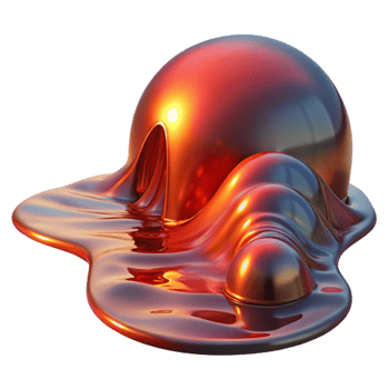 dramatic creative A Flowing River of Liquid Mercury Reflec high resolution png