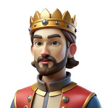 stunning contemporary Portrait of a Regal King in a Crown Drama original png