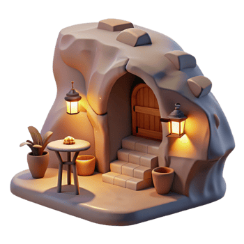 vibrant artistic extraordinary classic A Subterranean Dwelling Built Into a Cliff authentic authentic png