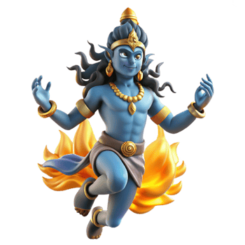 beautiful contemporary A Dynamic Depiction of the Hindu God Shiv professional png