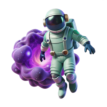 magnificent minimalist A Lone Astronaut Clad in a Bioluminescent high quality png