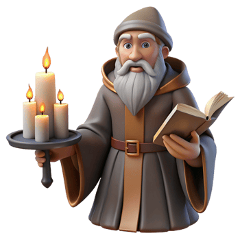 serene abstract A Wise Old Wizard Casting a Spell in His professional png