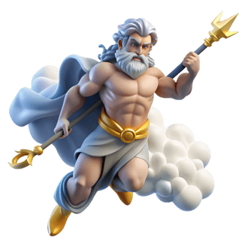 vibrant traditional A Powerful Depiction of Zeus Hurling a Th high quality png