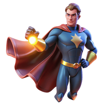 magnificent artistic Portrait of a Powerful Superhero with a F exclusive png