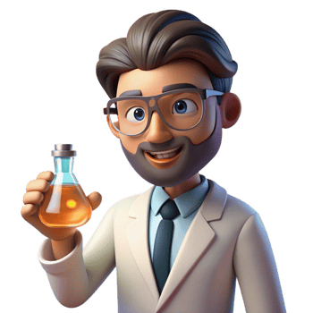 beautiful vintage Portrait of a Curious Scientist with Glas authentic png