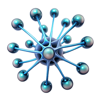 stunning classic A Network of Interconnected Bioluminesce detailed png