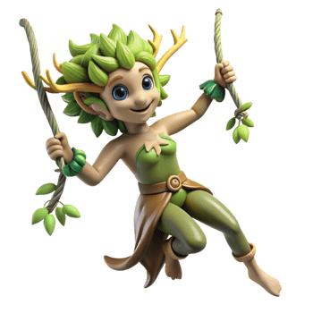stunning abstract A Playful Dryad with Bark Like Skin Swing exclusive png