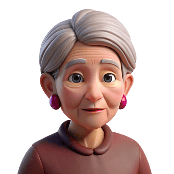 dramatic abstract Portrait of an Elderly Woman Deep Wrinkles professional png