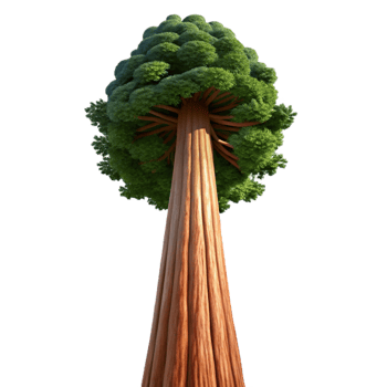 stunning artistic A Giant Sequoia Tree Reaching Towards Th premium png