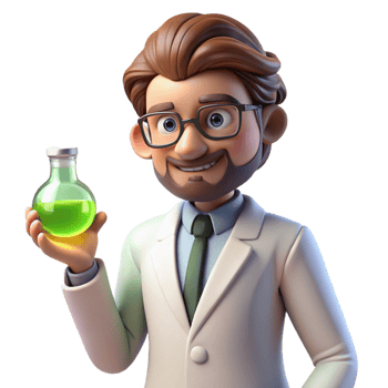 beautiful modern Portrait of a Curious Scientist with Glas original png