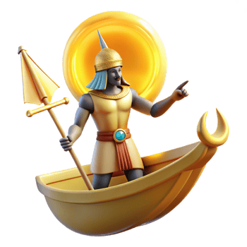 vibrant classic A Powerful Ra the Sun God Sailing Across premium png