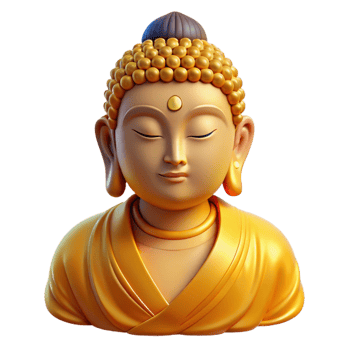 elegant artistic A Portrait of a Serene Buddha Golden L original png