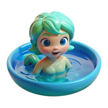 stunning traditional A Playful Water Nymph Swimming in a Crysta high quality png
