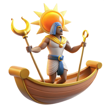 extraordinary modern A Powerful Ra the Sun God Sailing Across premium png