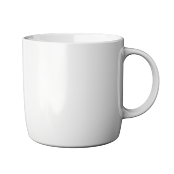 Simple white ceramic mug a hle minimal design png