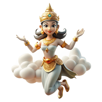 beautiful minimalist A Graceful Apsara Dancing in the professional png