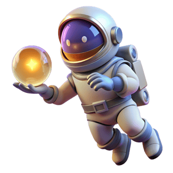 dramatic abstract A Lone Astronaut Floating in Space Holding genuine png