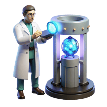 serene classic elegant creative A Scientist Examines a Strange Glowing A exclusive exclusive png