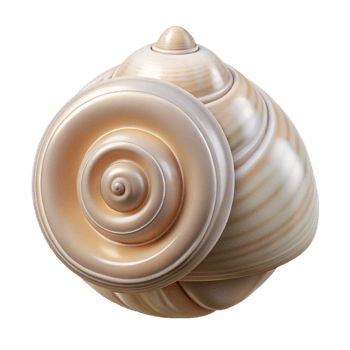 magnificent classic A Seashell Intricate Spiral Pattern Pea detailed png
