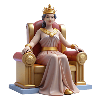 magnificent classic Hera Seated on a Throne Regal Pose Intr genuine png