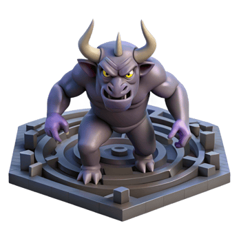 wonderful vintage A Monstrous Minotaur Trapped in the Laby original png