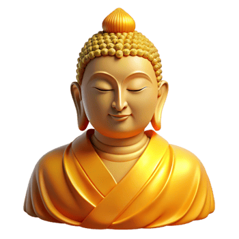 stunning minimalist A Portrait of a Serene Buddha Golden L exclusive png