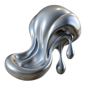 impressive vintage A Cascade of Flowing Liquid Mercury Ill premium png