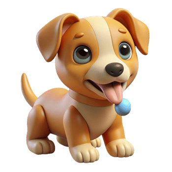elegant traditional A Cute Puppy Playing with a Chew Toy Br premium png