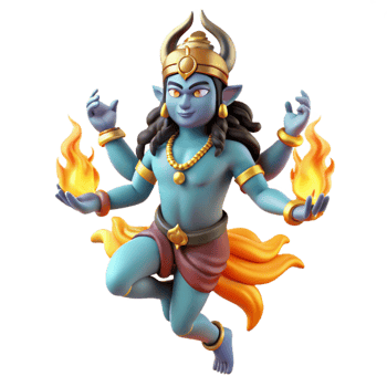 extraordinary traditional A Dynamic Depiction of the Hindu God Shiv png