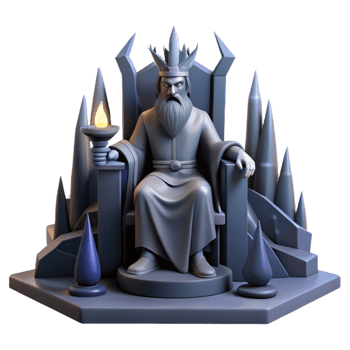 elegant modern A Stoic Hades Seated on His Throne in Th high quality png