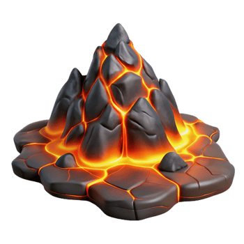 magnificent abstract A Flowing River of Lava Illuminated by Th premium png
