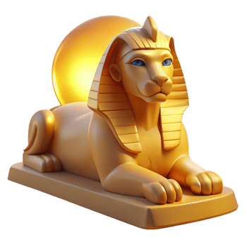 beautiful minimalist Serene Sphinx in the Desert genuine png