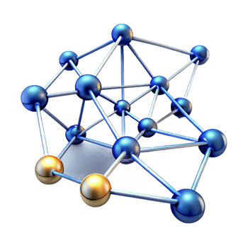 vibrant artistic A Network of Interconnected Nodes and Dat professional png