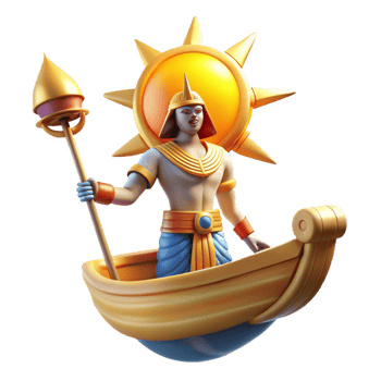stunning rustic A Powerful Ra the Sun God Sailing Across premium png