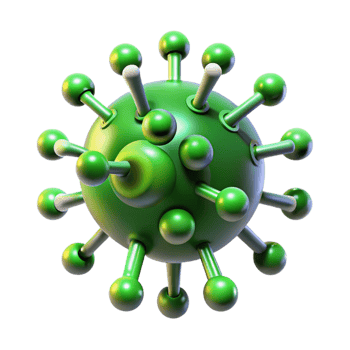 elegant vintage A Microscopic View of a Computer Virus I premium png