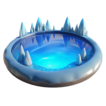 stunning modern A Frozen Lake Reflecting the Winter Sky premium png