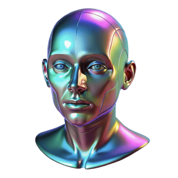 serene minimalist A Holographic Projection of a Human Face G authentic png
