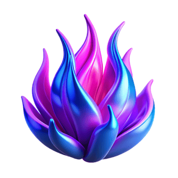 beautiful modern wonderful creative Abstract Fractal Flames in Electric Blue A authentic genuine png