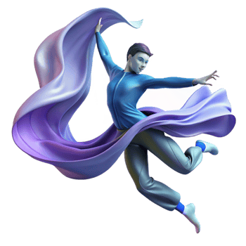 extraordinary abstract impressive modern Portrait of a Dancer in Mid Leap with Flo high quality premium png