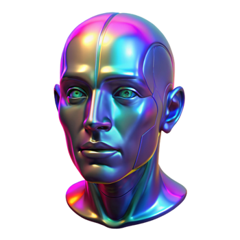 stunning contemporary A Holographic Projection of a Human Fac detailed png